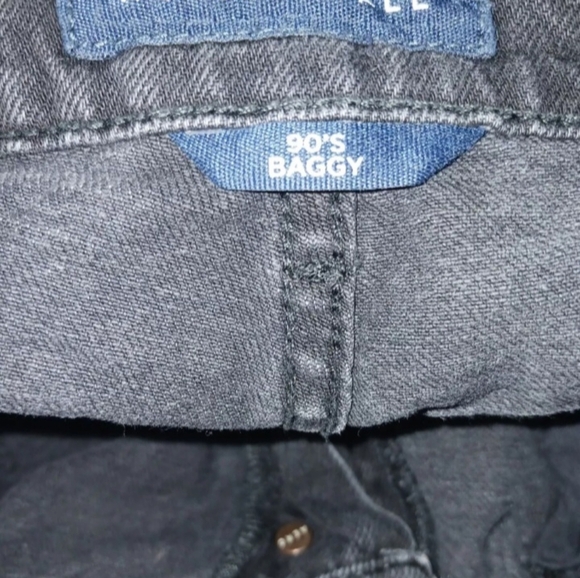 Aeropostale Women's 90S Baggy Jeans Black 12R Regular Distressed - Picture 3 of 14